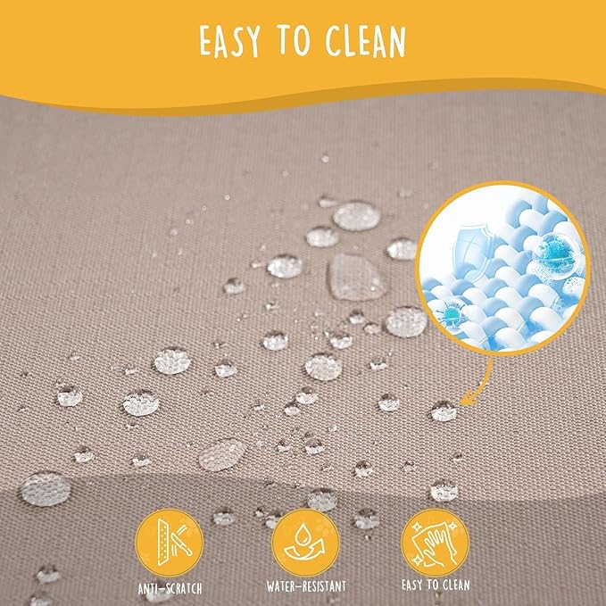 Daisy Cot, Large Foldable Elevated Dog Bed, Portable Raised Outdoor Folding Dog Cot, Cooling, Chew Proof, Waterproof, Heavy Duty Up to 160 Lbs for Camping/Home, Brown, 43"x27"x7”