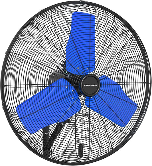 24 Inch 9500 CFM Waterproof Wall Fan Pro Series - Outdoor High Velocity Wall Mount Fan with Enclosed Motor for Residential, Warehouse, Patio, Shop, Garage, Barn UL Safety Listed