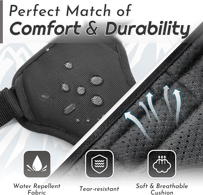 Eagloo Dog Harness for Large Dogs, No Pull Service Vest with Reflective Strips and Control Handle, Adjustable and Comfortable for Walking, No Choke Pet Harness with 2 Metal Rings, Black, L