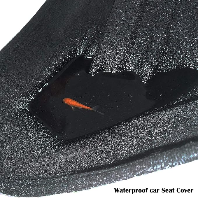 Car Seat Cover Protector Front Seats,for Gym Workout,Running,Swimming,Beach and Hiking,Waterproof Sweat Towel Bucket Seat Covers for Cars SUV Trucks (Black, 1Pcs)