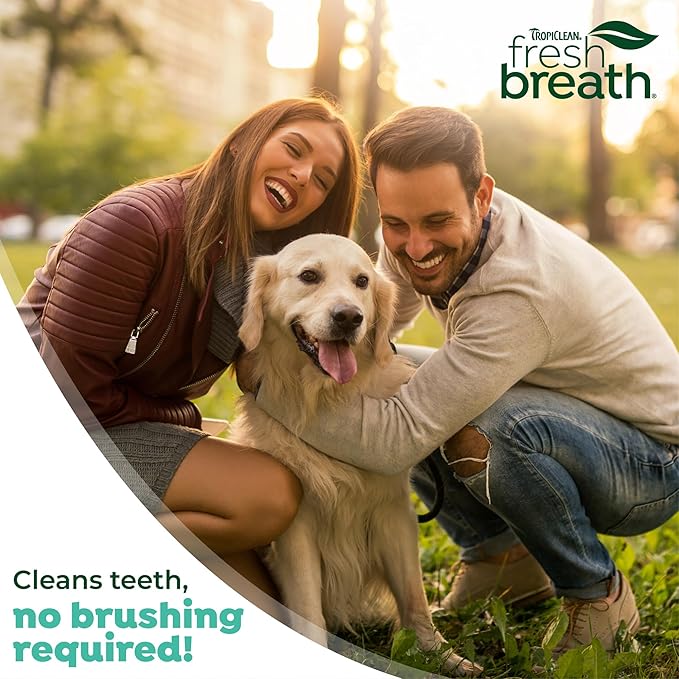 TropiClean Oral Care Brushing Gel for Dogs & Cats| Dog Toothpaste | Pet Dental Gel | Dog Teeth Cleaning Use with Pet Toothbrush | 2 oz