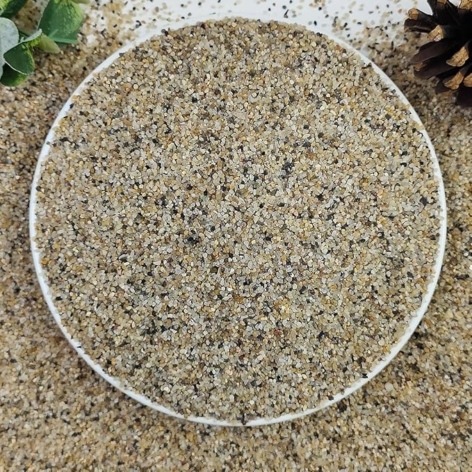 20lbs Aquarium Gravel, 1/16"(0.6-1.2mm) Natural River Rocks Succulent Cactus Pea Gravel for Plants, Fish Tank, Decorative Pebbles for Gardening, Flower Pots, Vase Fillers, Landscaping