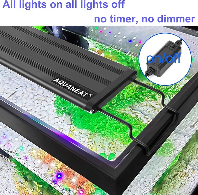 AQUANEAT LED Aquarium Light Full Spectrum 12 Inch Fish Tank Light Fresh Water
