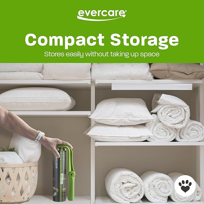 Evercare Easy-Store Mega 50 Layer Handheld Pet Lint Roller