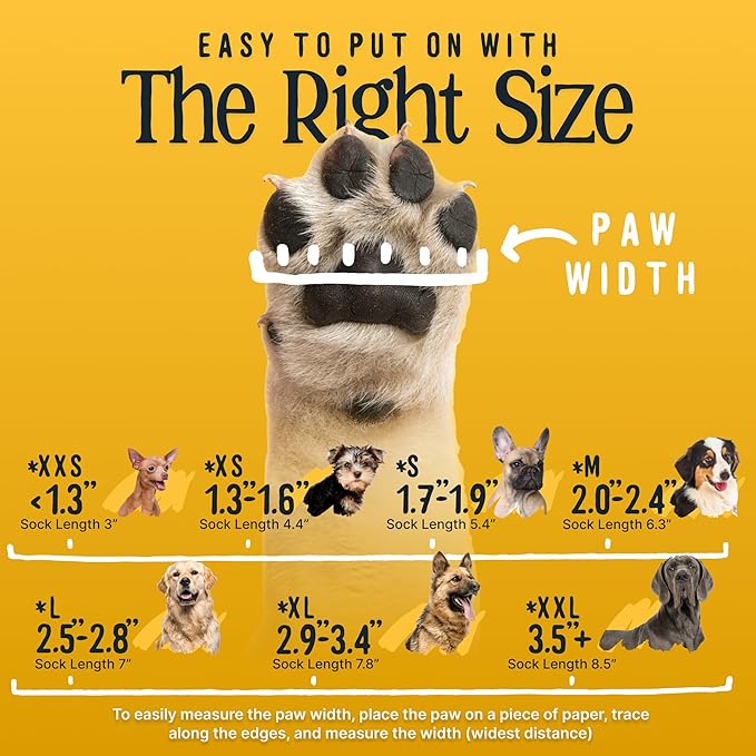 DOK TigerToes Premium Non-Slip Dog Socks for Hardwood Floors - Extra-Thick Grip That Works Even When Twisted - Prevents Licking, Slipping, and Great for Dog Paw Protection (Cool Caramel, X-Large)