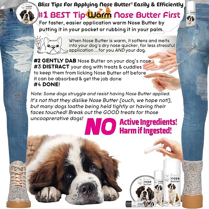 The Blissful Dog St. Bernard Unscented Nose Butter - Dog Nose Butter, 0.50 Ounce
