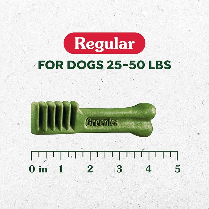Greenies Weight Management Regular Dog Dental Chews Weight Control Dog Treats, 27 oz. Pack (27 Treats)