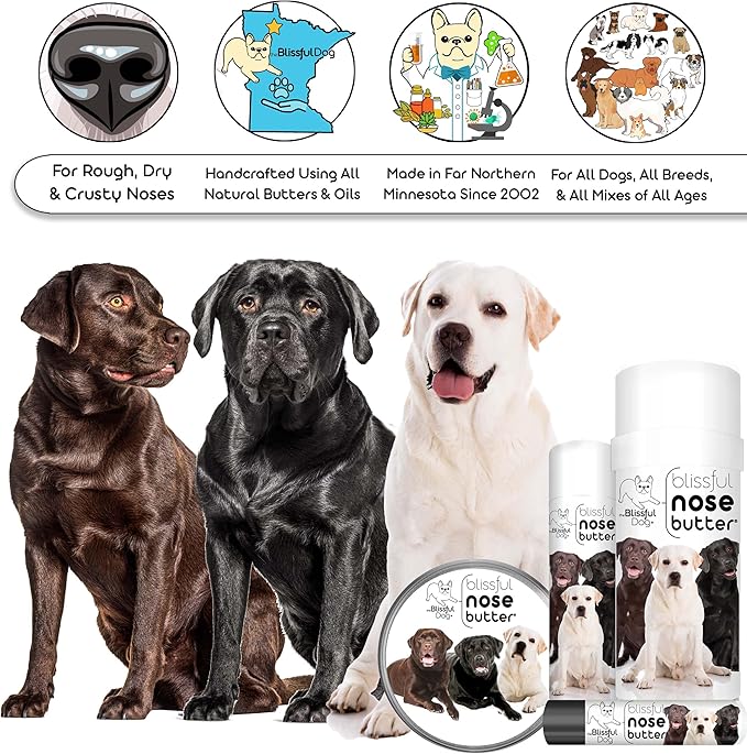 The Blissful Dog Labrador Retriever Unscented Nose Butter - Dog Nose Butter, 16 Ounce
