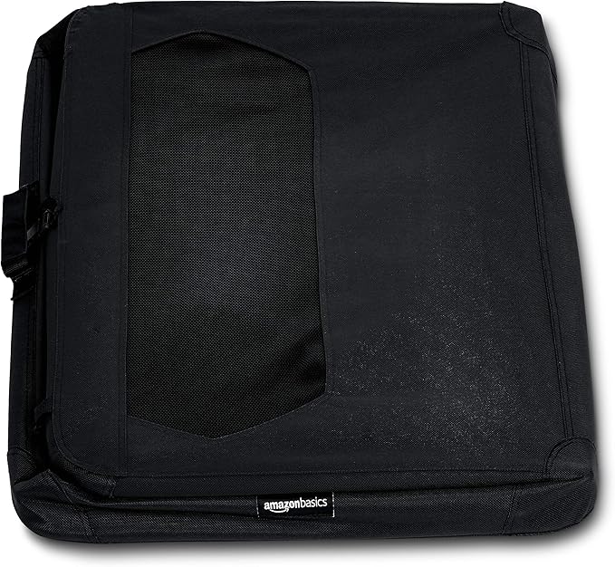 Amazon Basics Folding Portable Soft Pet Dog Crate Carrier Kennel, 36 x 24 x 24 inches, Black