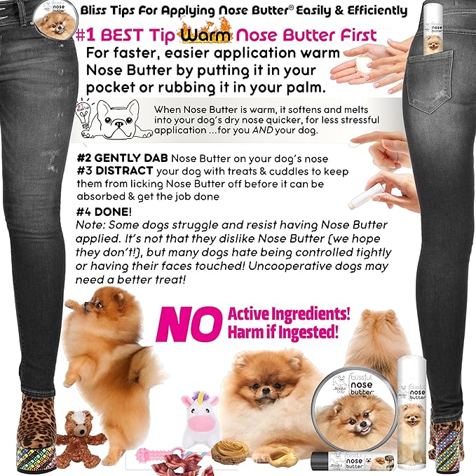 The Blissful Dog Pomeranian Unscented Nose Butter - Dog Nose Butter, 16 Ounce