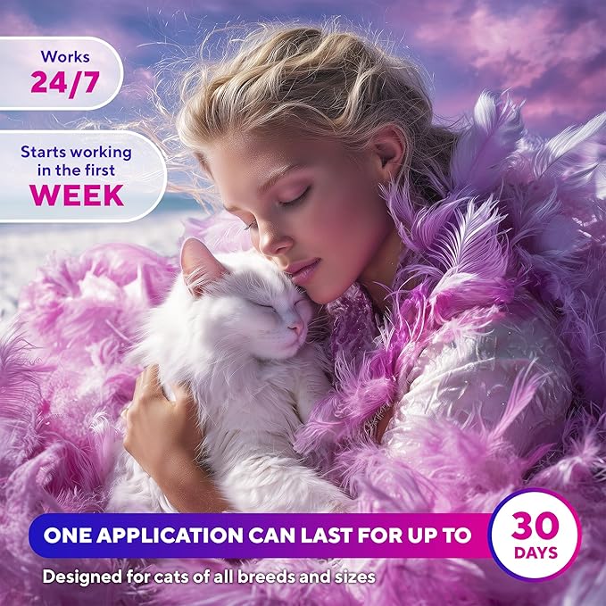 Calming Pheromone Spray & Scratch Repellent for Cats - Reduces Scratching Furniture, Pee - During Travel, Fireworks, Thunder, Vet Zone - Helps with Stress, Fighting, Hiding (100 ml (2 pack))