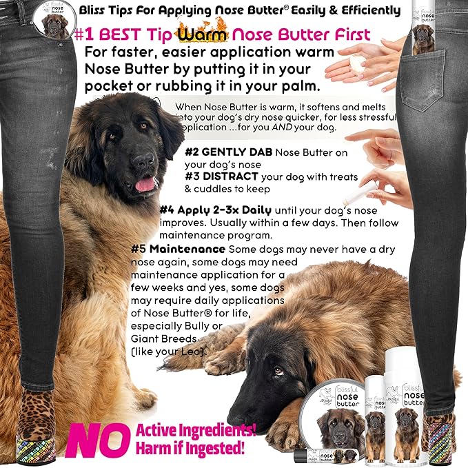 The Blissful Dog Leon Berger Unscented Nose Butter, 2 oz Tube
