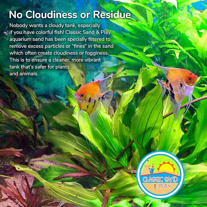CLASSIC SAND & PLAY Natural Aquarium Sand for Freshwater and Saltwater Tanks, 20 lb. Bag, Improves Filter Life and Filtration Process, Pre-Washed Fine Sand, Purple