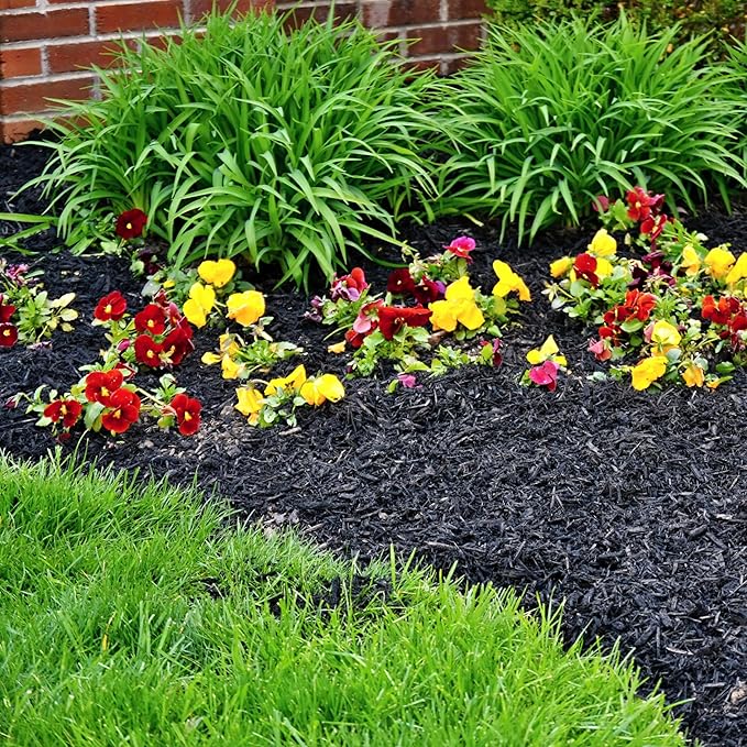 Premium Black Wood Mulch for Landscaping, Gardens, Lawns, Potting Media, and Potted Plants (0.5 CF - 14 L - 15 QTS)