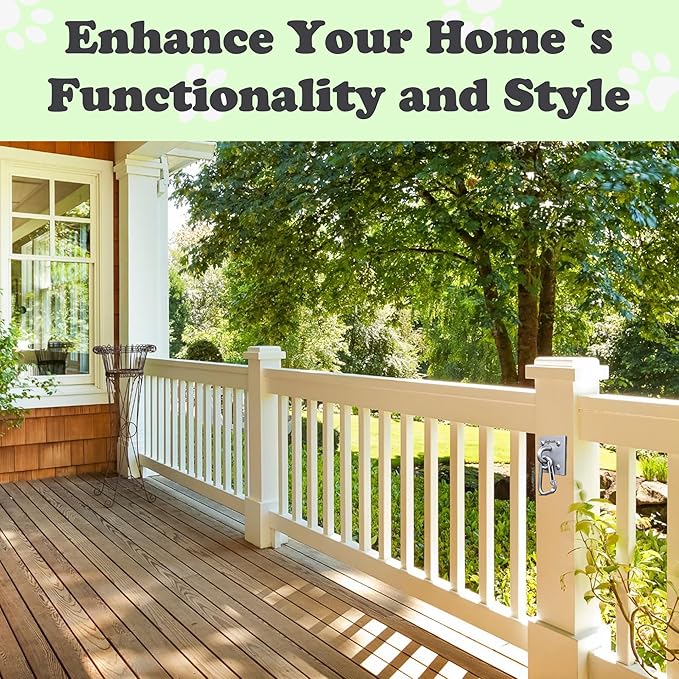 Canine Hitch- Secure Dog Leash Parking Indoor- Outdoor Wall Hook with EZ Clip - Tie Out Stainless Steel - Practical Lead Management for Home & Business