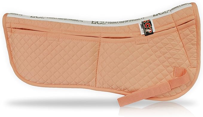 ECP Equine Comfort Products Adjustable Shock Absorbing Memory Foam Half Saddle Pad, Injury Prevention & Pressure Relief, Customizable Fit, Breathable for All Riding Styles