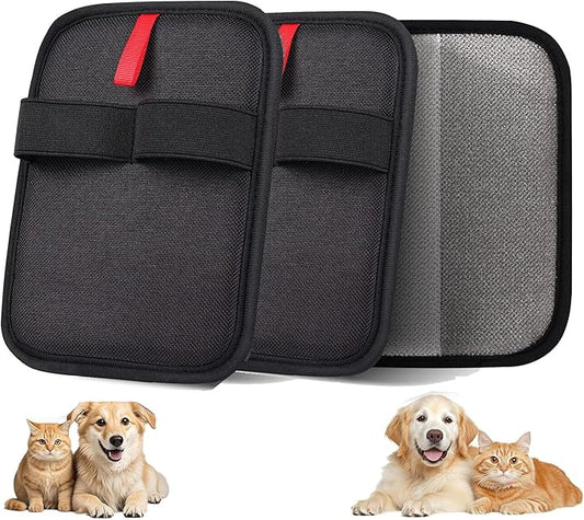 2 PCS Pet Hair Removal Gloves - Electrostatic Pet Hair Remover - Electrostatic Removal Gloves for Couch, Furniture, Carpet, Curtain - Reusable Grooming Glove for Cat & Dog