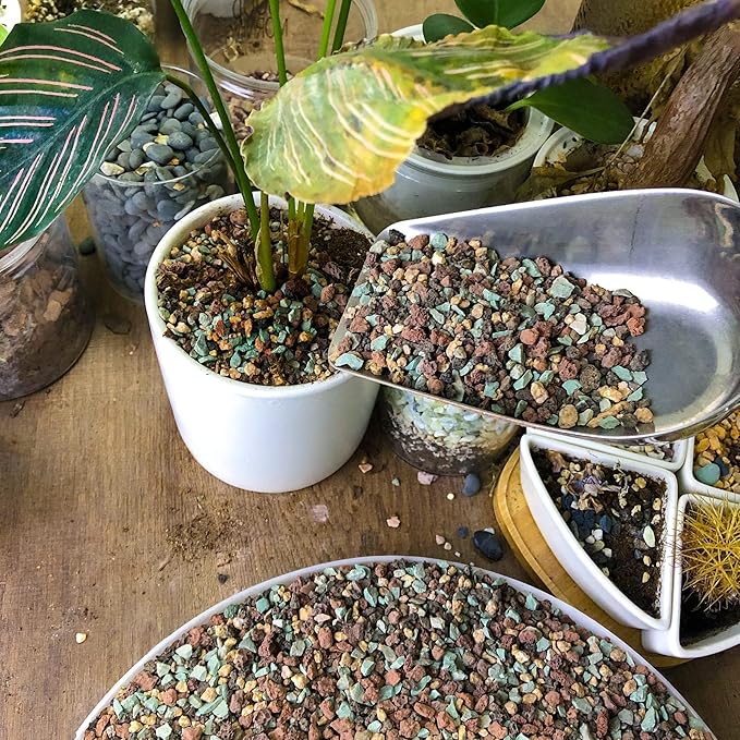 5lb Mix Horticultural Lava Rock Pebbles Pumice Potting Soil Amendment Succulent Cactus Bonsai Gritty Rock Decorative Gravel Plant Drainage Volcanic Rock for Aquarium Fairy Gardening Top Dressing